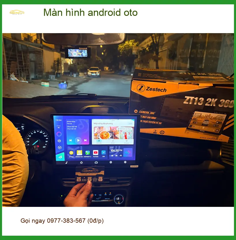 Chú Sâm nâng cấp màn hình Android cho Hyundai Accent tại Quận 12 vì màn zin đã cũ