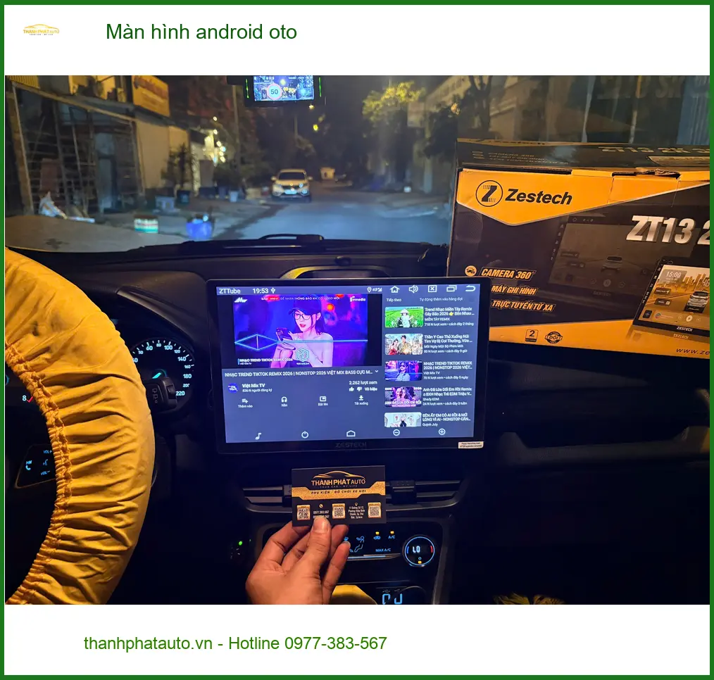 Chú Sâm nâng cấp màn hình Android cho Hyundai Accent tại Quận 12 vì màn zin đã cũ ảnh thực tế 2