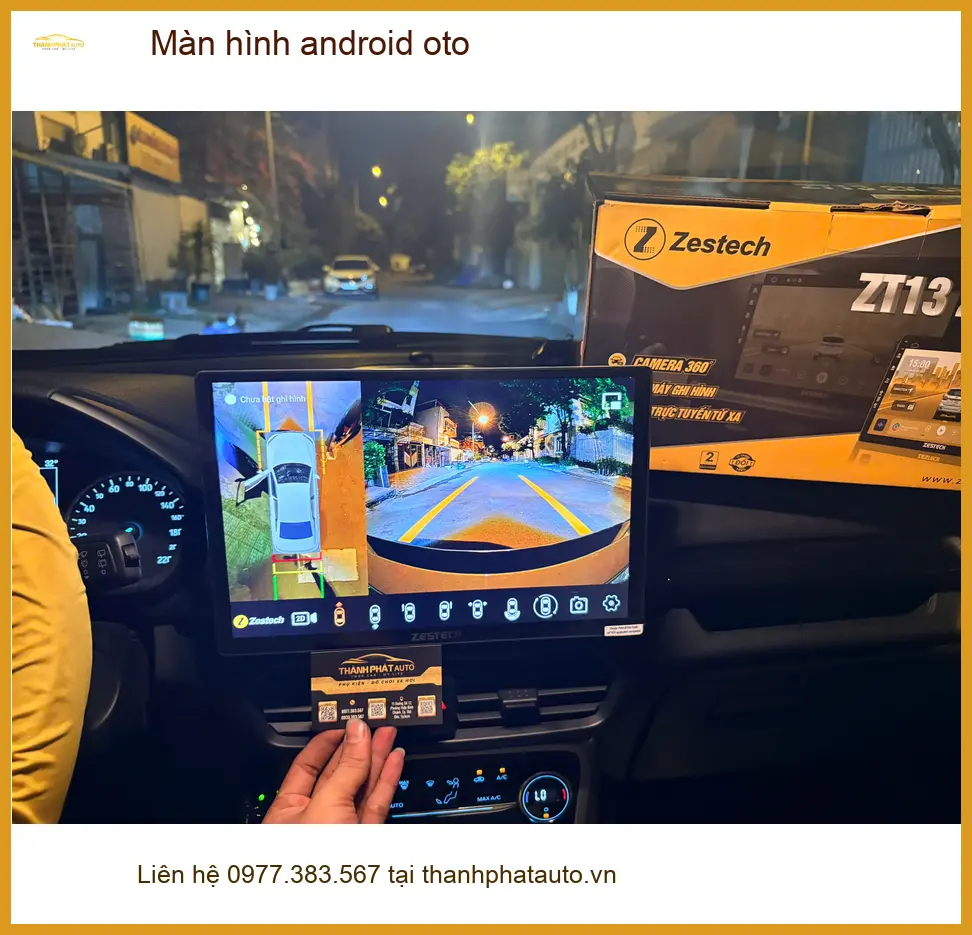 Chú Sâm nâng cấp màn hình Android cho Hyundai Accent tại Quận 12 vì màn zin đã cũ ảnh thực tế 3