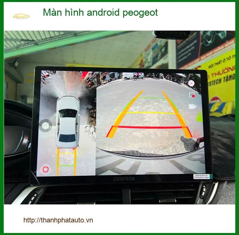 Chị Mai lắp màn hình Android peogeot 5008 tại Quận 5 để hành trình lái xe thêm tiện nghi ảnh thực tế 2