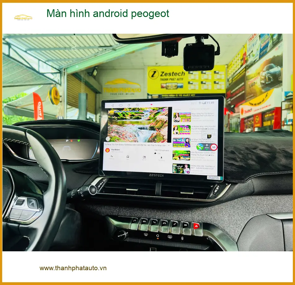 Chị Mai lắp màn hình Android peogeot 5008 tại Quận 5 để hành trình lái xe thêm tiện nghi ảnh thực tế 4