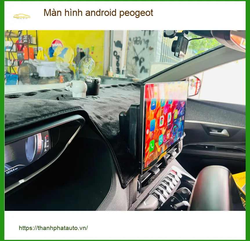 Chị Mai lắp màn hình Android peogeot 5008 tại Quận 5 để hành trình lái xe thêm tiện nghi ảnh thực tế 5