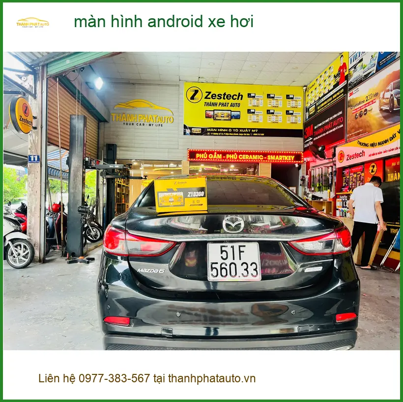Chú Tấn lắp màn hình Android xe hơi cho Honda CR-V tại Nhà Bè để tiện di chuyển đường dài