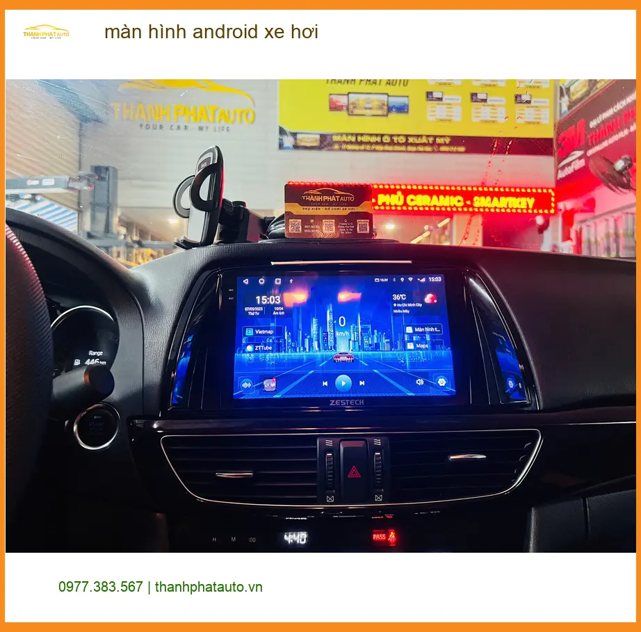 Chú Tấn lắp màn hình Android xe hơi cho Honda CR-V tại Nhà Bè để tiện di chuyển đường dài ảnh thực tế 3