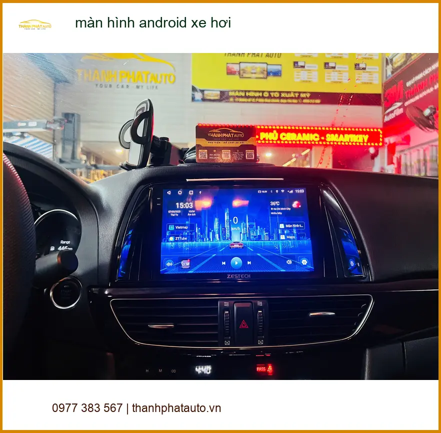 Anh Khải nâng cấp màn hình Android cho Hyundai Accent tại Quận 12 để có nhiều tiện ích giải trí