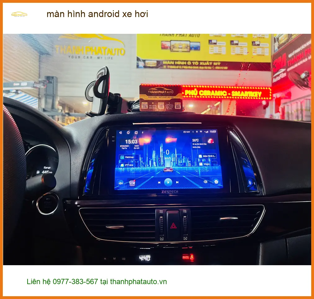 Anh Tấn lắp màn hình Android Kia K3 tại Thủ Đức cho xe thêm hiện đại. ảnh thực tế 2
