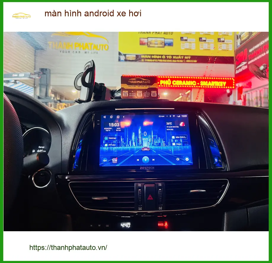 Chị Thảo lắp màn hình Android xe hơi Honda CRV tại Quận 9. ảnh thực tế 3