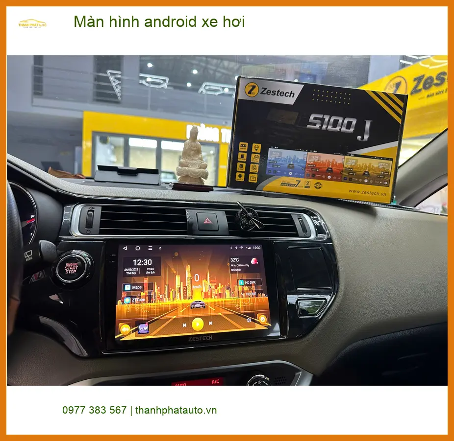 Cô Lan Anh lắp màn hình Android xe hơi cho Honda HR-V tại Quận 2 vì màn zin cũ