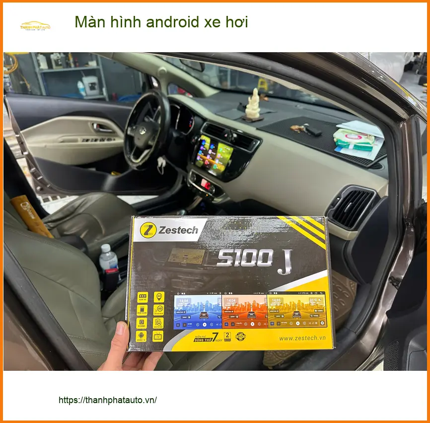 Chị Thảo lắp Màn hình android xe hơi cho Vios tại Bình Chánh