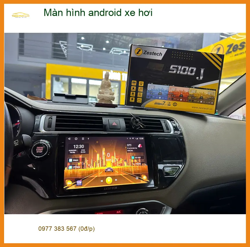 Chị Thảo lắp Màn hình android xe hơi cho Vios tại Bình Chánh ảnh thực tế 2