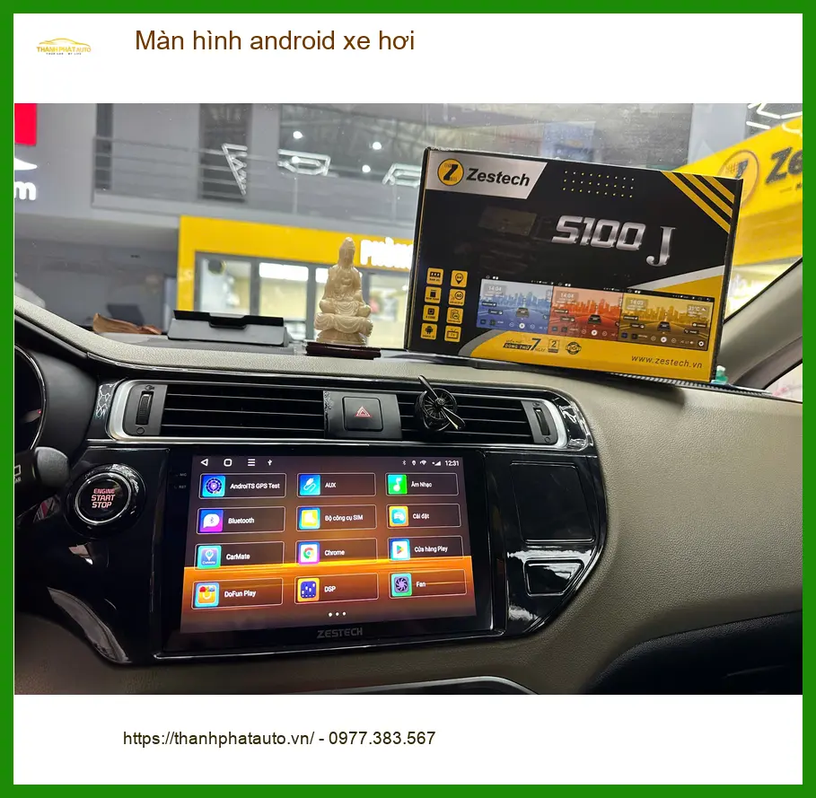 Chị Thảo lắp Màn hình android xe hơi cho Vios tại Bình Chánh ảnh thực tế 3