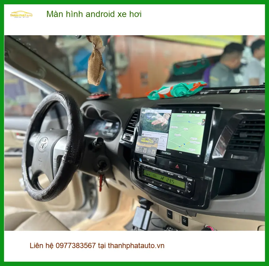 Chị Thảo lắp Màn hình Android xe hơi Toyota Camry tại Quận Gò Vấp ảnh thực tế 4