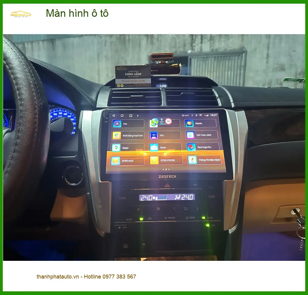 Anh Nhật Minh nâng cấp màn hình ô tô Honda CRV tại Quận 12 vì màn zin đã cũ ảnh thực tế 3