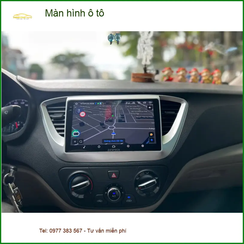 Anh Nhật lắp màn hình ô tô Hyundai Accent tại Quận 12 vì màn hình zin đã cũ và chậm ảnh thực tế 2