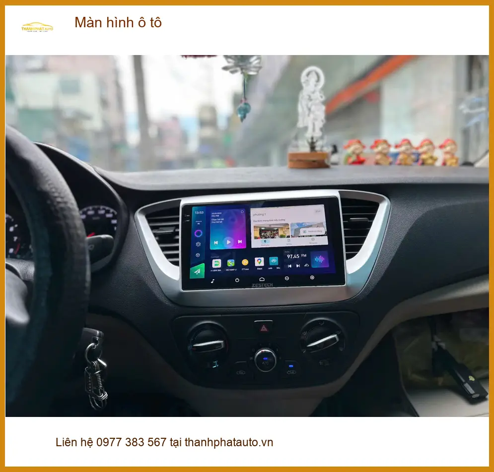 Anh Nhật lắp màn hình ô tô Hyundai Accent tại Quận 12 vì màn hình zin đã cũ và chậm ảnh thực tế 3