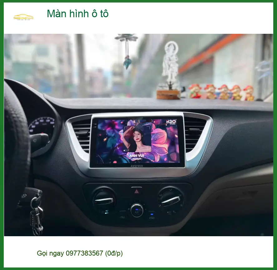 Anh Nhật lắp màn hình ô tô Hyundai Accent tại Quận 12 vì màn hình zin đã cũ và chậm ảnh thực tế 4