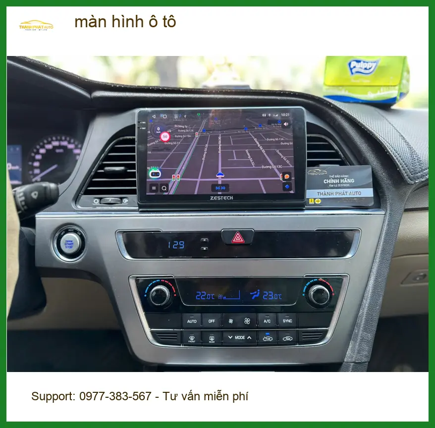 Chị Lan Anh lắp màn hình ô tô cho Honda HR-V ở Bình Chánh vì màn zin quá nhỏ ảnh thực tế 3
