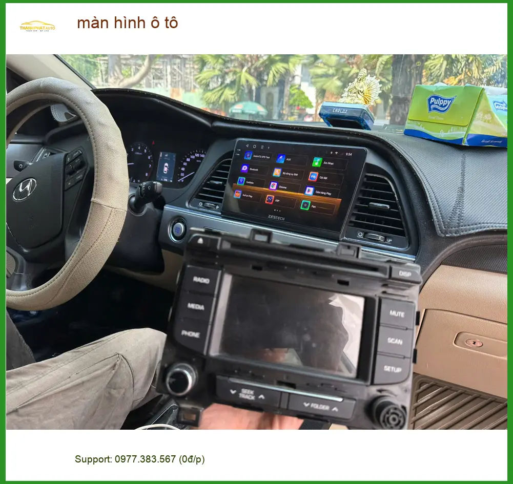 Chị Lan Anh lắp màn hình ô tô cho Honda HR-V ở Bình Chánh vì màn zin quá nhỏ ảnh thực tế 4