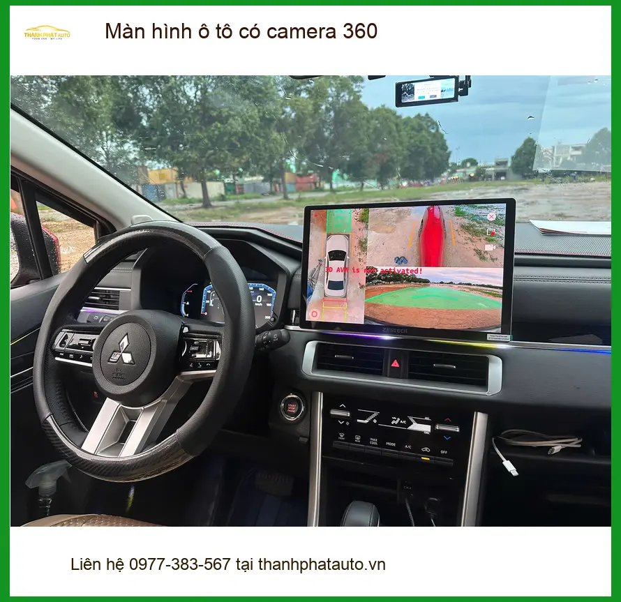 Chú Hưng lắp màn hình ô tô có camera 360 Honda CR-V ở Củ Chi tiện đỗ xe ảnh thực tế 2