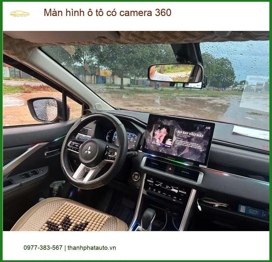 Chú Hưng lắp màn hình ô tô có camera 360 Honda CR-V ở Củ Chi tiện đỗ xe ảnh thực tế 3