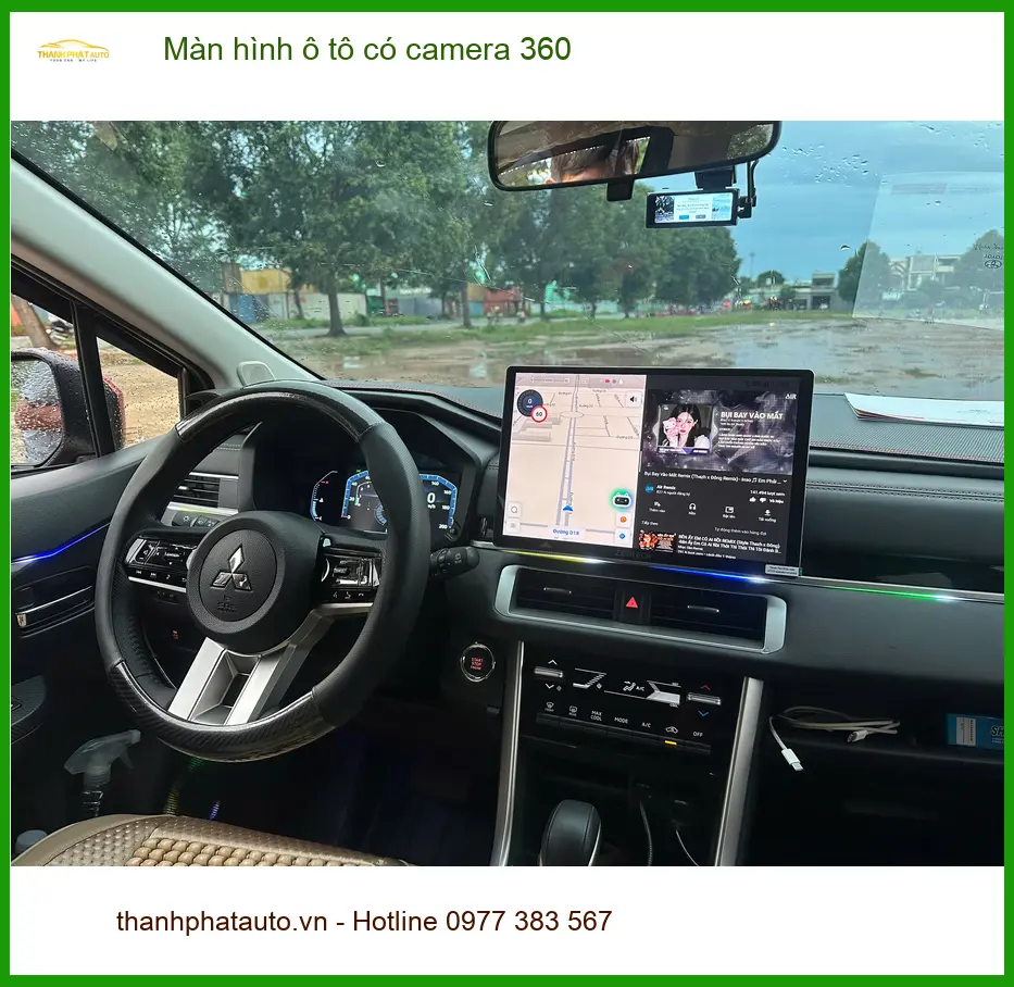 Chú Hưng lắp màn hình ô tô có camera 360 Honda CR-V ở Củ Chi tiện đỗ xe ảnh thực tế 4