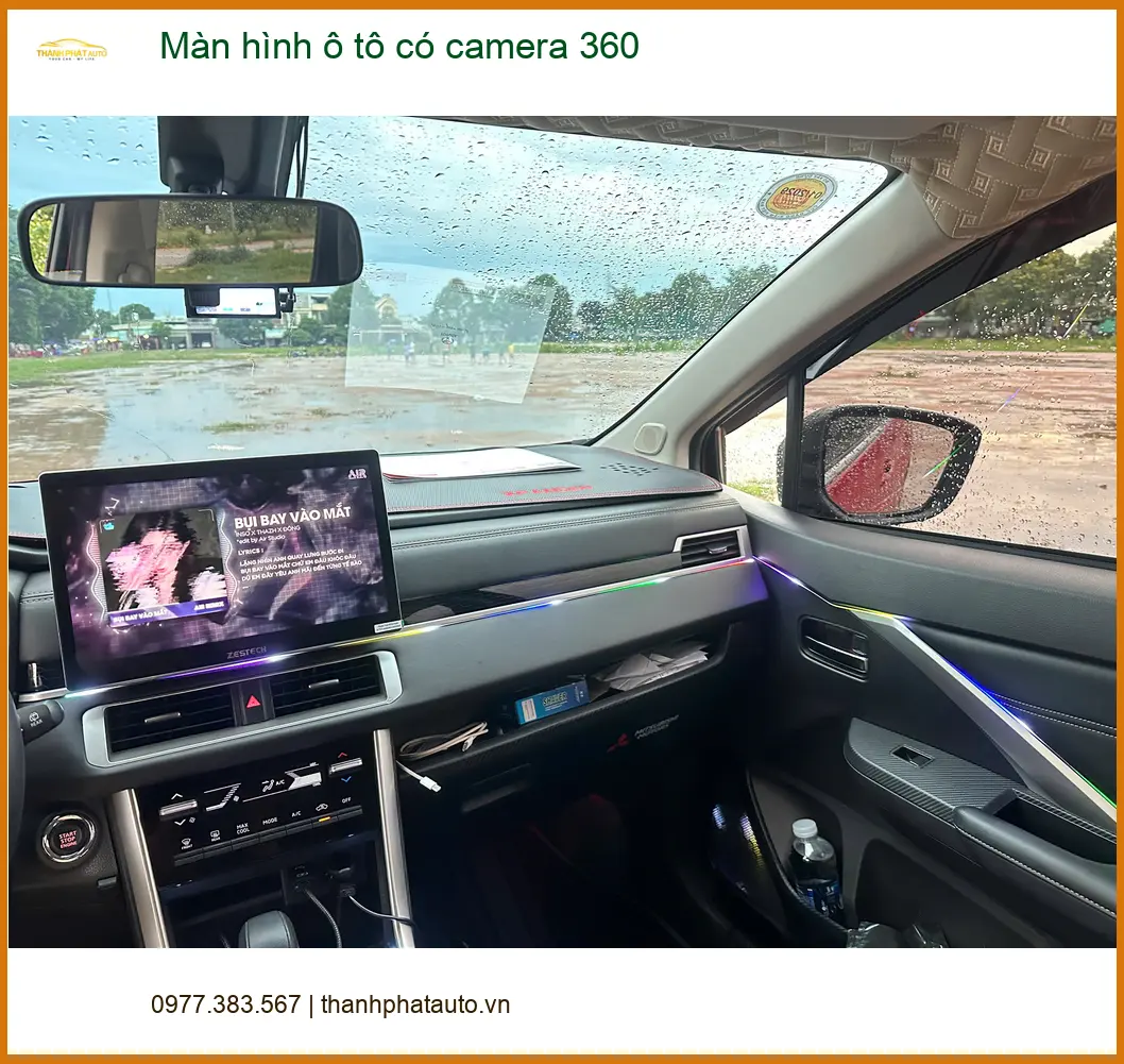 Chú Hưng lắp màn hình ô tô có camera 360 Honda CR-V ở Củ Chi tiện đỗ xe ảnh thực tế 5