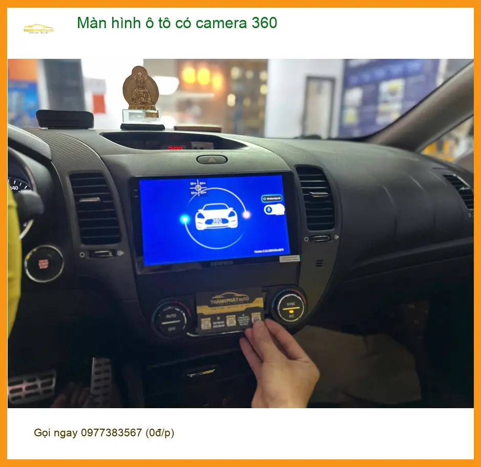 Anh Cường lắp màn hình ô tô có camera 360 cho Honda CR-V ở Quận 10