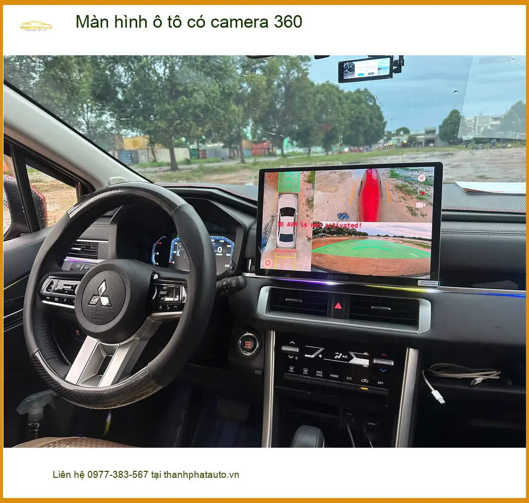 Bác Toàn lắp màn hình ô tô có camera 360 cho Toyota Camry ở Nhà Bè