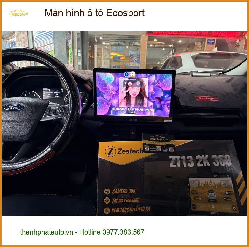 Anh Tùng lắp màn hình ô tô cho Ford Ecosport tại Quận 2 vì màn zin đã lỗi thời ảnh thực tế 3