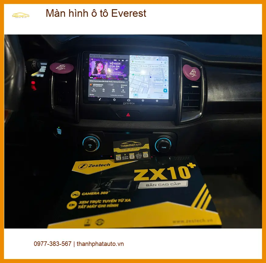 Anh Tùng lắp màn hình ô tô cho Ford Everest tại Quận Bình Thạnh để xem bản đồ dễ hơn ảnh thực tế 3