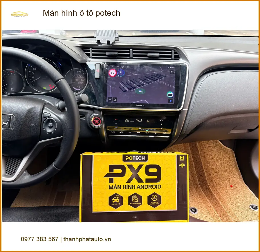 Anh Dũng nâng cấp Màn hình ô tô Potech tại Quận 9 cho VinFast Lux A2.0