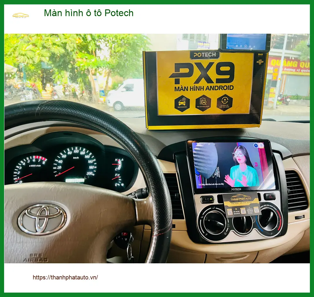 Anh Khang nâng cấp màn hình ô tô Potech chính hãng tại Quận Thủ Đức