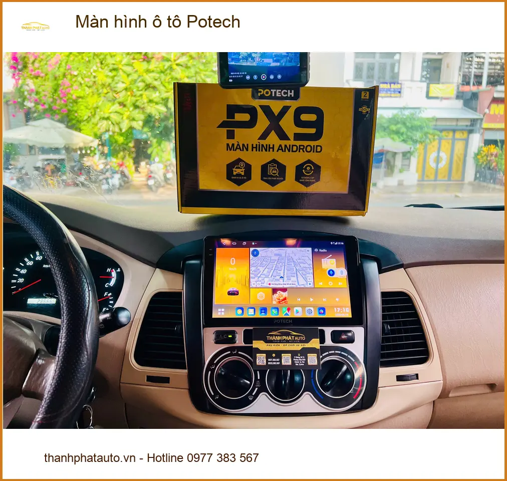 Anh Khang nâng cấp màn hình ô tô Potech chính hãng tại Quận Thủ Đức ảnh thực tế 2