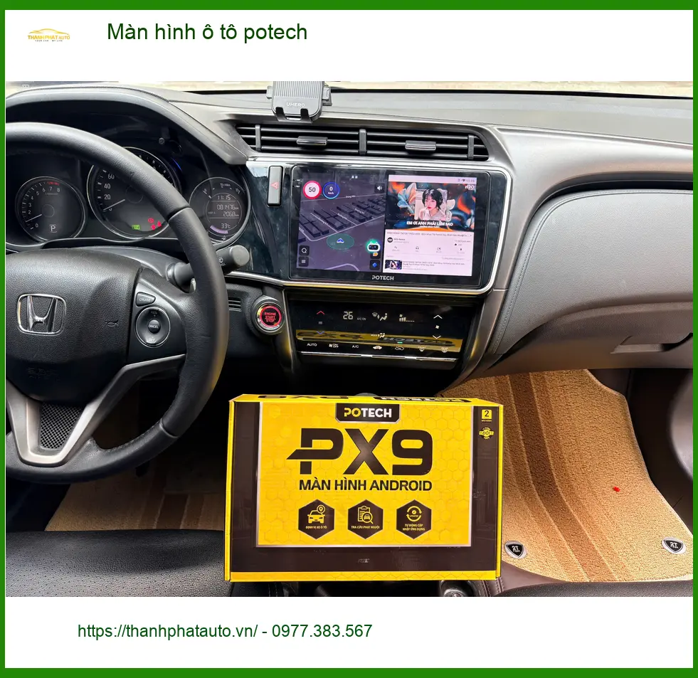 Anh Dũng nâng cấp Màn hình ô tô Potech tại Quận 9 cho VinFast Lux A2.0 ảnh thực tế 3