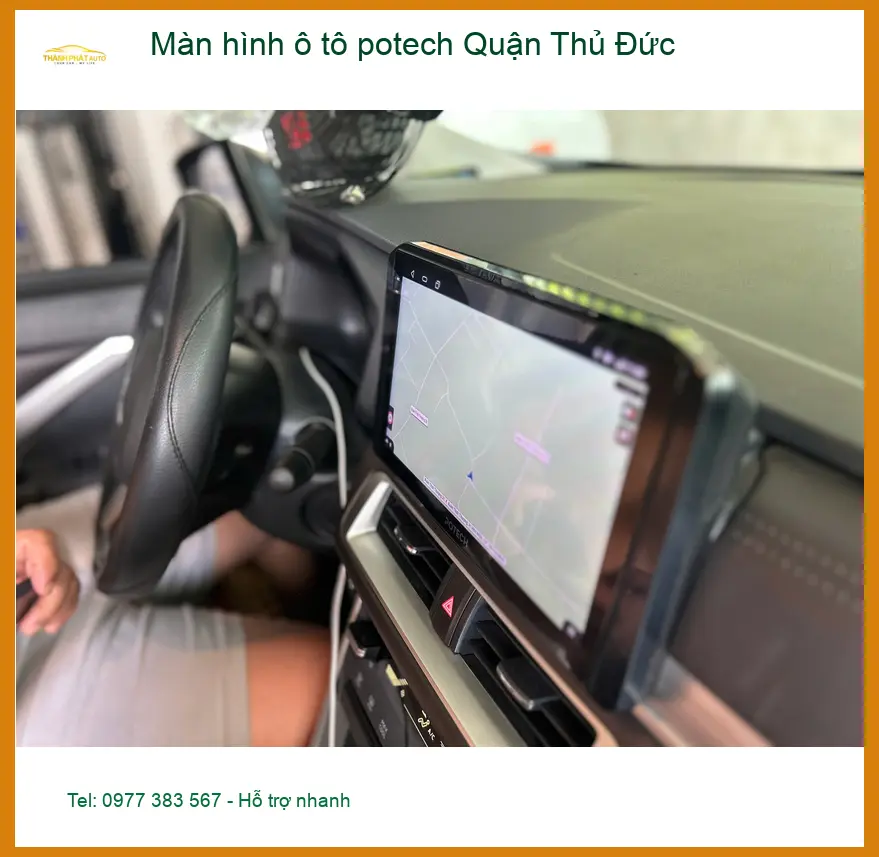 Nơi Lắp Màn Hình Android Ô Tô hình ô tô potech Tại Quận Thủ Đức - Giá Tốt TPHCM ảnh thực tế 2