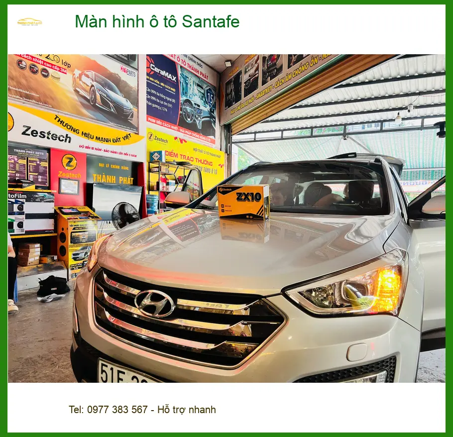 Địa chỉ lắp Màn hình ô tô Santafe Quận 3 uy tín cho Cô Thảo ảnh thực tế 4