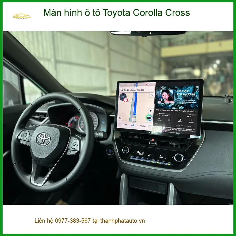 Anh Kiên nâng cấp màn hình ô tô Toyota Corolla Cross tại Quận 2 vì màn zin phản hồi chậm