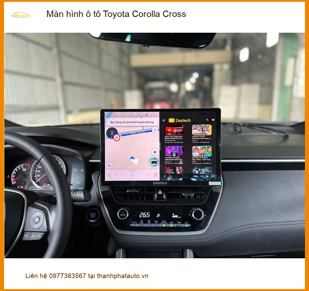 Anh Cường lắp màn hình ô tô Toyota Corolla Cross uy tín tại Thủ Đức ảnh thực tế 2