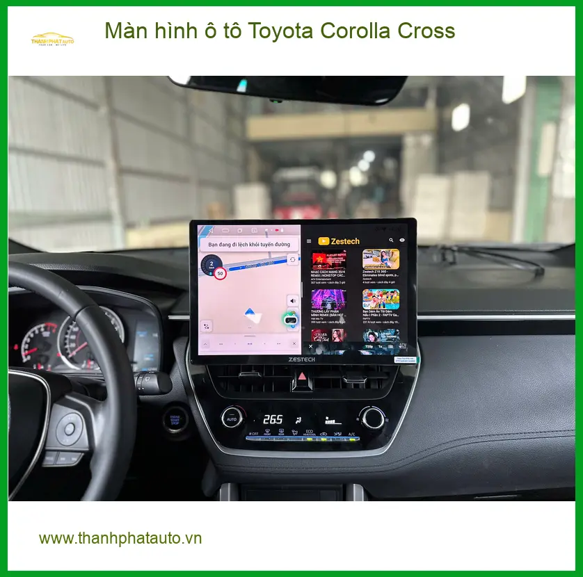 Anh Kiên nâng cấp màn hình ô tô Toyota Corolla Cross tại Quận 2 vì màn zin phản hồi chậm ảnh thực tế 4
