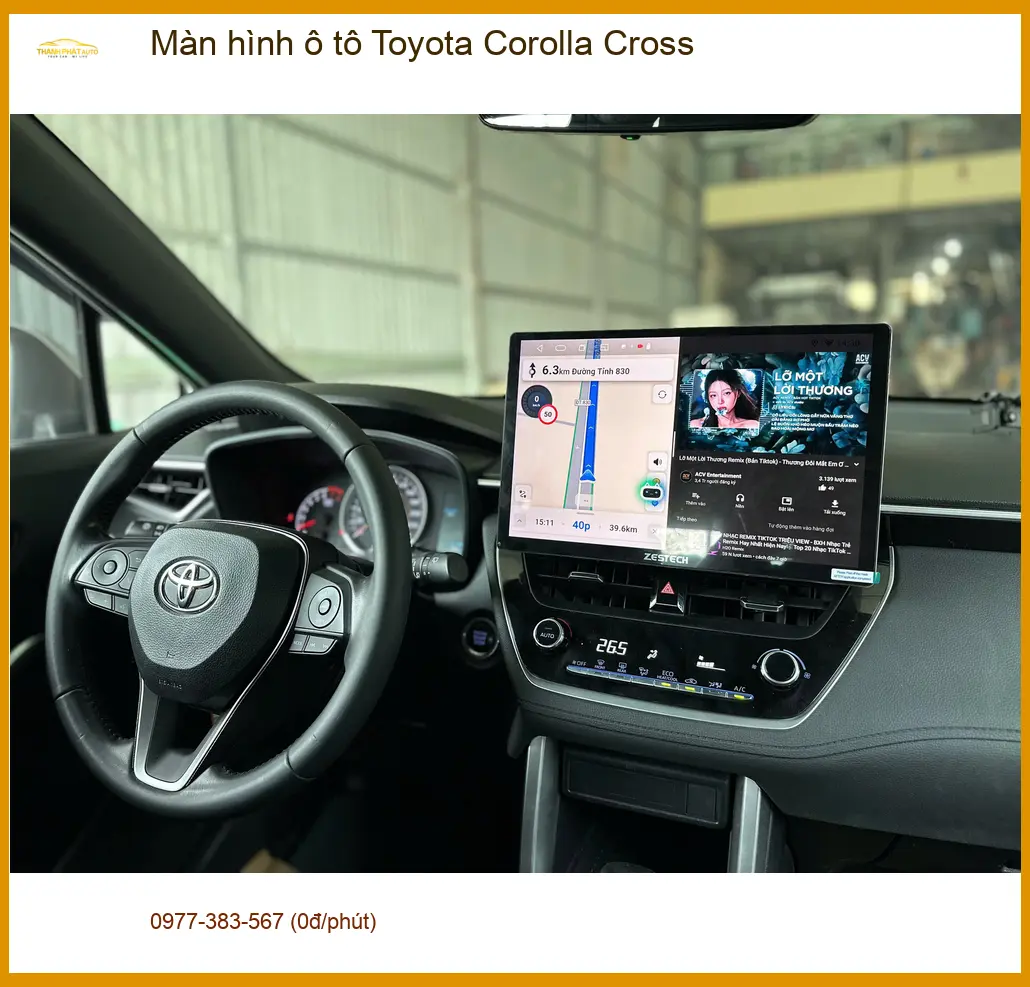 Anh Cường lắp màn hình ô tô Toyota Corolla Cross uy tín tại Thủ Đức ảnh thực tế 5