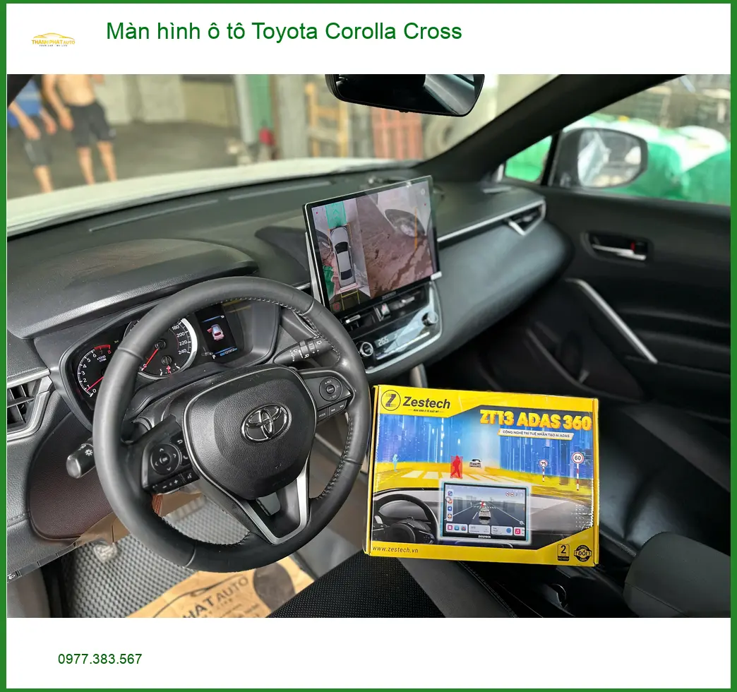 Anh Kiên nâng cấp màn hình ô tô Toyota Corolla Cross tại Quận 2 vì màn zin phản hồi chậm ảnh thực tế 5