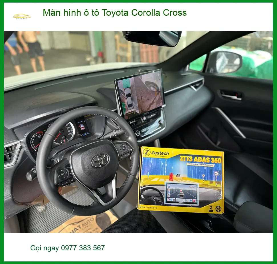 Anh Tấn Đạt lắp màn hình ô tô Toyota Corolla Cross ở Tân Bình để xem YouTube ảnh thực tế 2