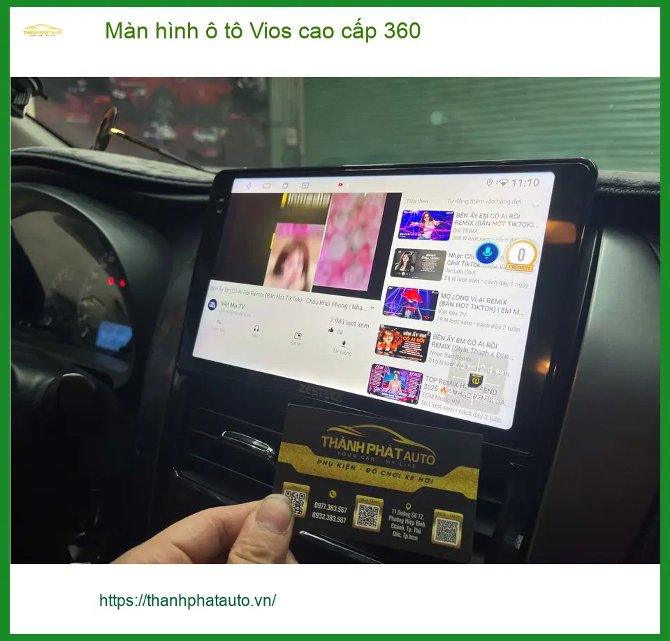 Anh Dũng lắp màn hình 360 cho Vios tại Quận Tân Phú, trải nghiệm lái xe đẳng cấp