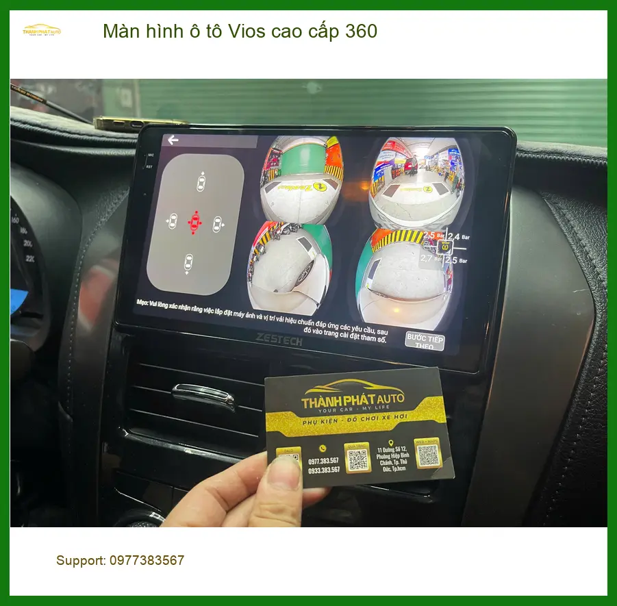 Anh Dũng lắp màn hình 360 cho Vios tại Quận Tân Phú, trải nghiệm lái xe đẳng cấp ảnh thực tế 3