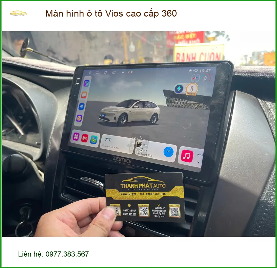 Anh Dũng lắp màn hình 360 cho Vios tại Quận Tân Phú, trải nghiệm lái xe đẳng cấp ảnh thực tế 4