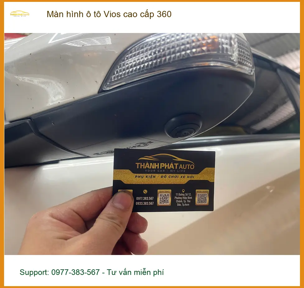 Chị Thảo lắp màn hình ô tô Vios cao cấp 360 tại Bình Chánh để tiện đường đi làm ảnh thực tế 3