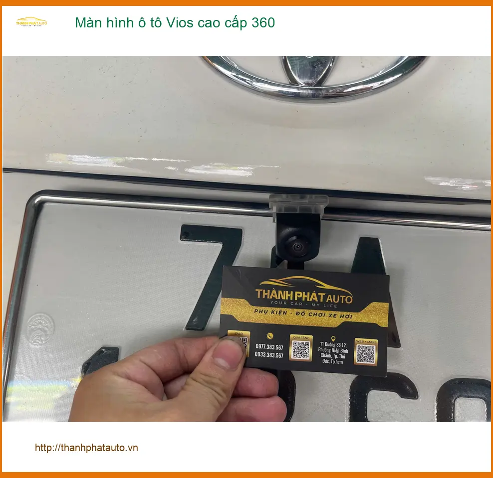 Chị Thảo lắp màn hình ô tô Vios cao cấp 360 tại Bình Chánh để tiện đường đi làm ảnh thực tế 5