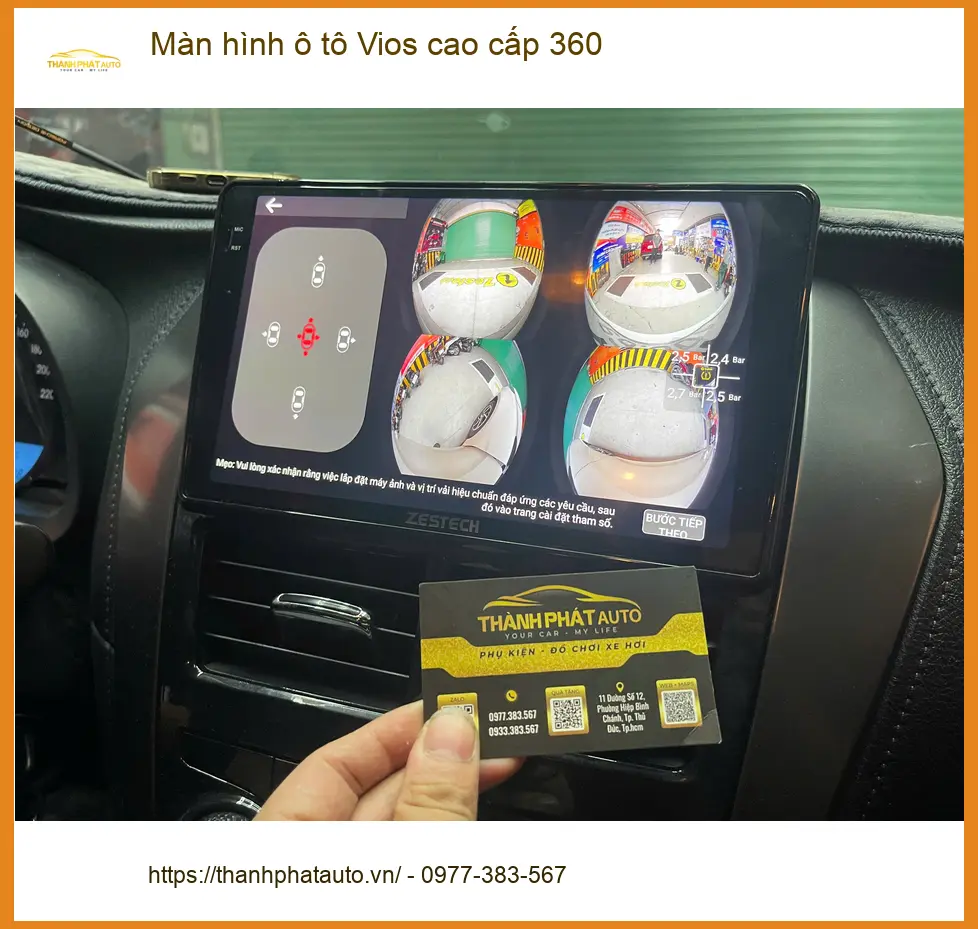 Anh Tấn lắp màn hình Vios 360 tại Quận 12 để lái xe an toàn hơn. ảnh thực tế 2