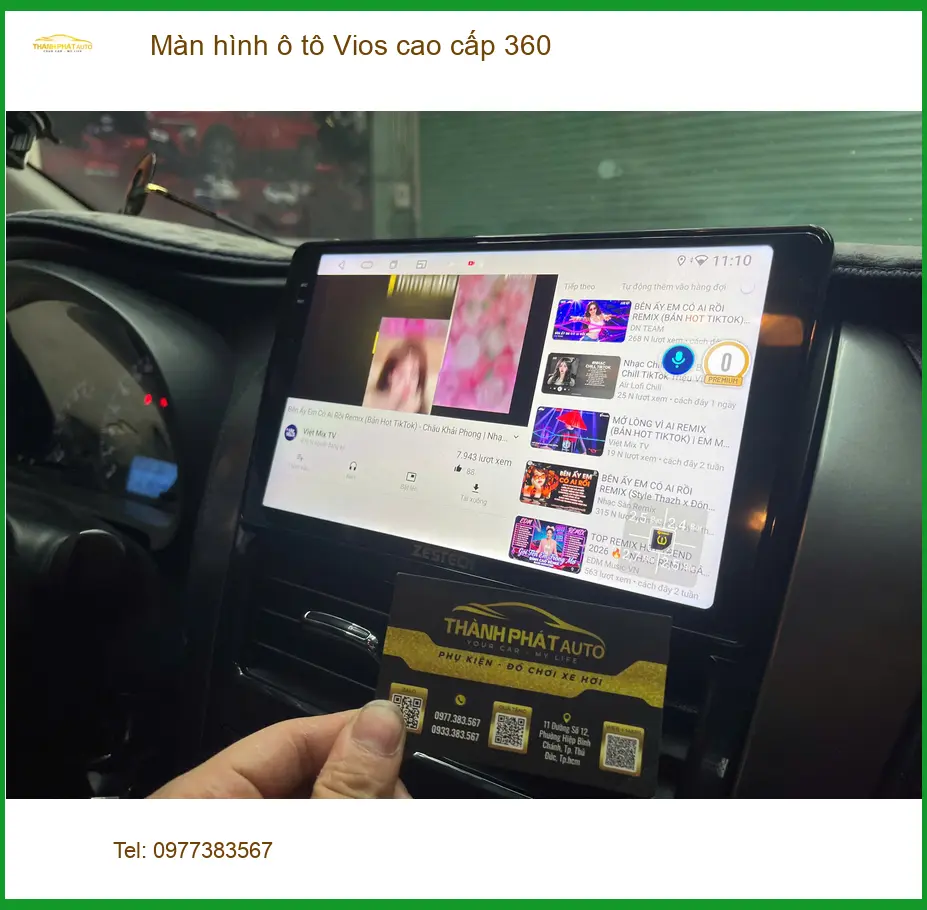 Chị Hương Giang lắp màn hình 360 Vios cao cấp tại Quận 9 tránh va chạm ảnh thực tế 3