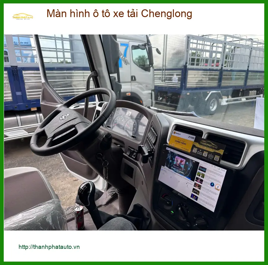 Anh Quang gắn màn hình ô tô Chenglong cho xe tải tại Thủ Đức ảnh thực tế 3